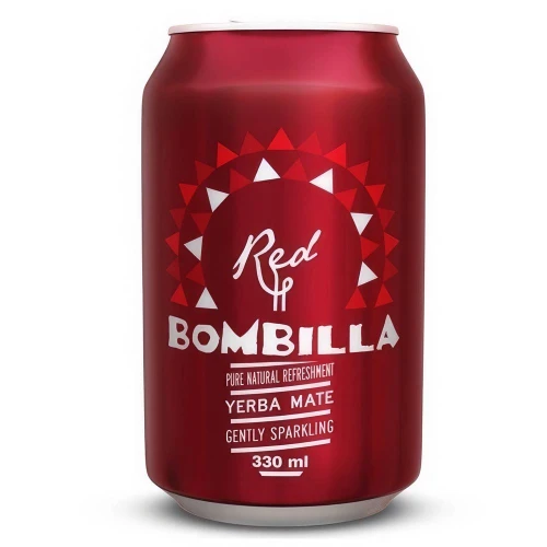 Bombilla Red 330ml puszka – lekko gazowany napój Yerba mate o smaku acai, granatu i żurawiny