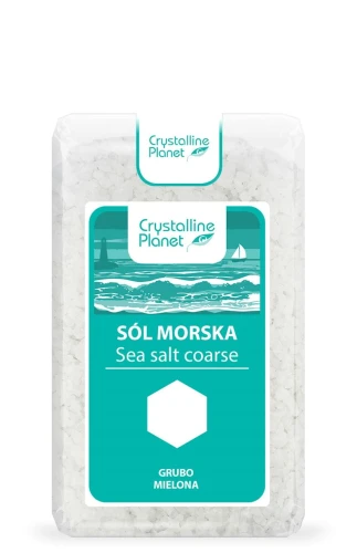 Sól morska grubo mielona Crystalline Planet 600 g – opakowanie